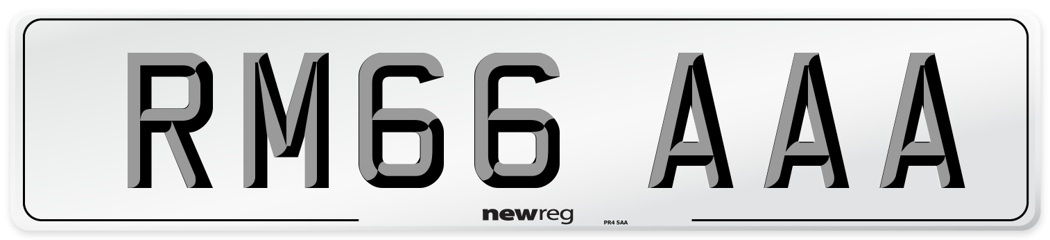 RM66 AAA Number Plate from New Reg